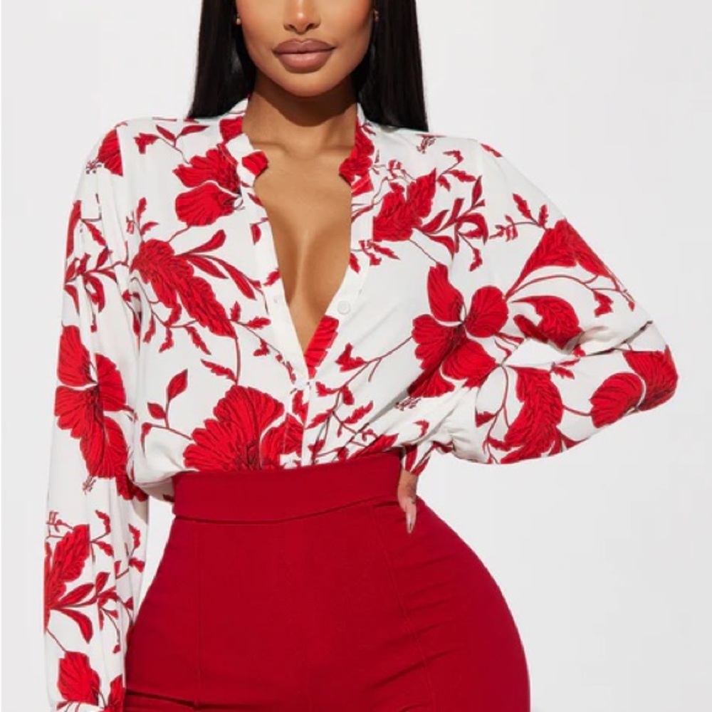 Fashion Nova Floral Emotions Top